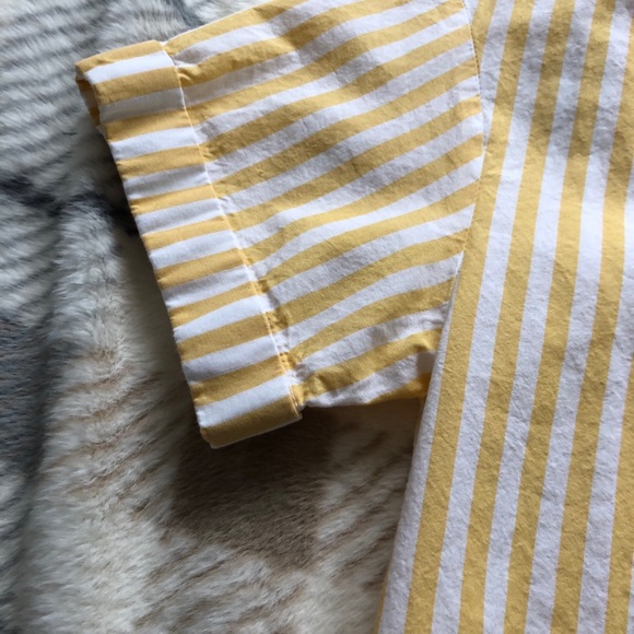 Yellow and white button up - Picture 3 of 3